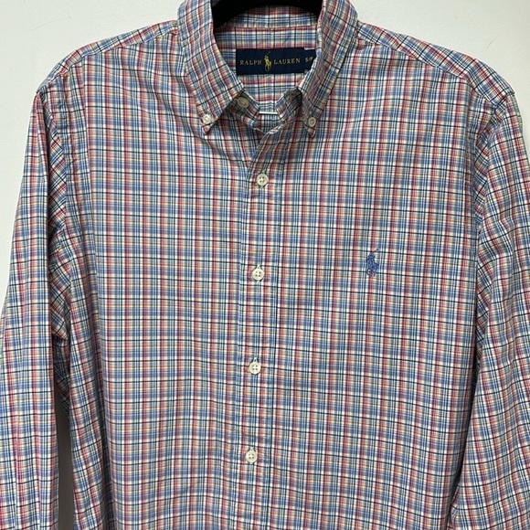 POLO RALPH LAUREN Men's Classic Fit Plaid Performance Long Sleeve Shirt size S/P - Picture 9 of 14